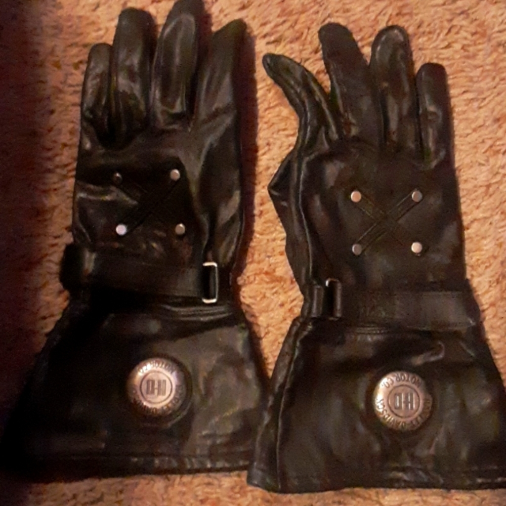 Real leather Harley Davidson gloves